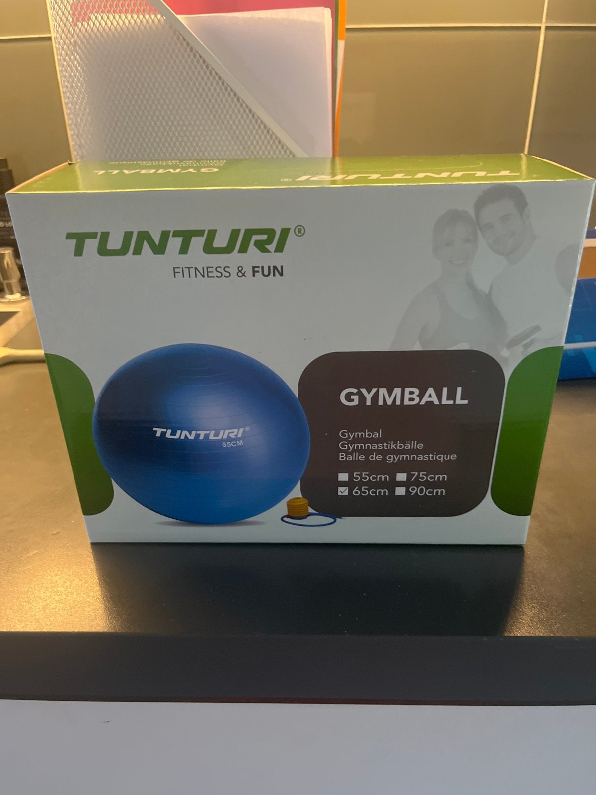 Tunturi Gymbal 65cm - Fitness & Fun, Ophalen, Nieuw, Buik, Fitnessbal