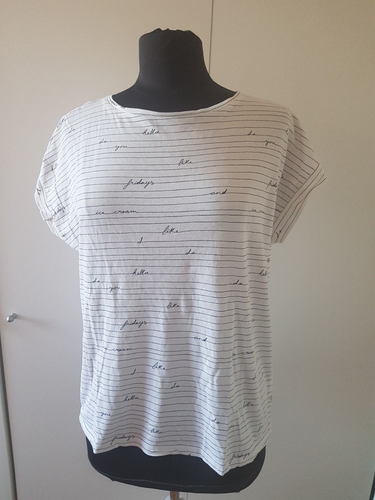 Wit Mango t-shirt met tekstprint – maat XL, Mango, Wit, Maat 46/48 (XL) of groter, Ophalen of Verzenden