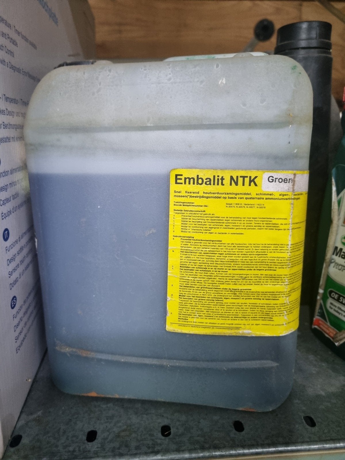 Embalit NTK, Ophalen, Gebruikt, Ongediertebestrijding