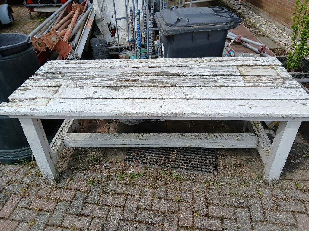 tuintafel, werktafel opknapper gratis af te halen, Tuin en Terras, Ophalen, Gebruikt, Rechthoekig, Hout