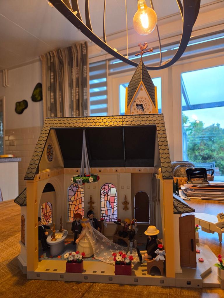 Playmobil kerk/bruiloft met geluid (gebruik/niet compleet), Ophalen of Verzenden, Gebruikt