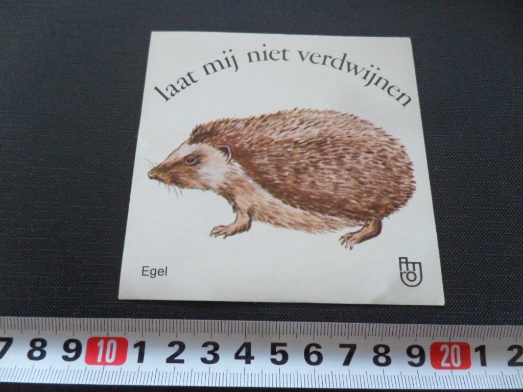 sticker AMROBANK laat mij niet verdwijnen  EGEL, Verzamelen, Ophalen, Zo goed als nieuw