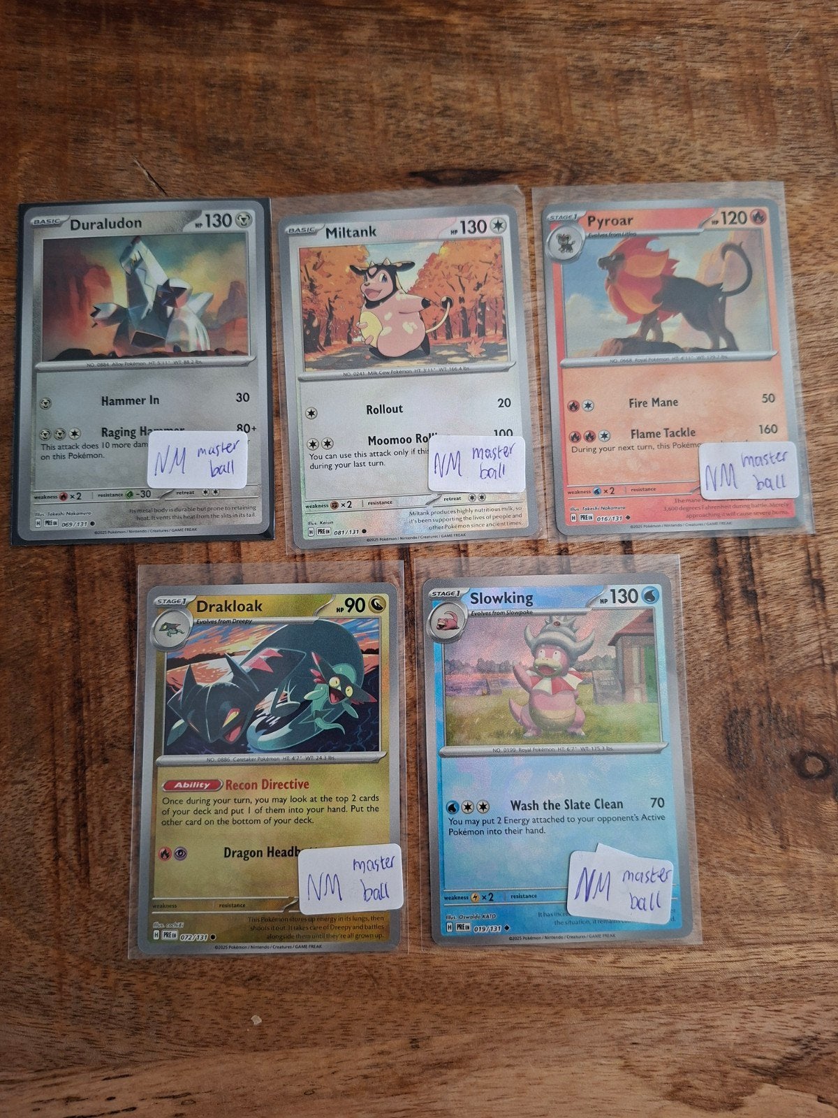 Master Ball set van 5 - Prismatic evolutions, Ophalen of Verzenden, Zo goed als nieuw, Meerdere kaarten, Foil