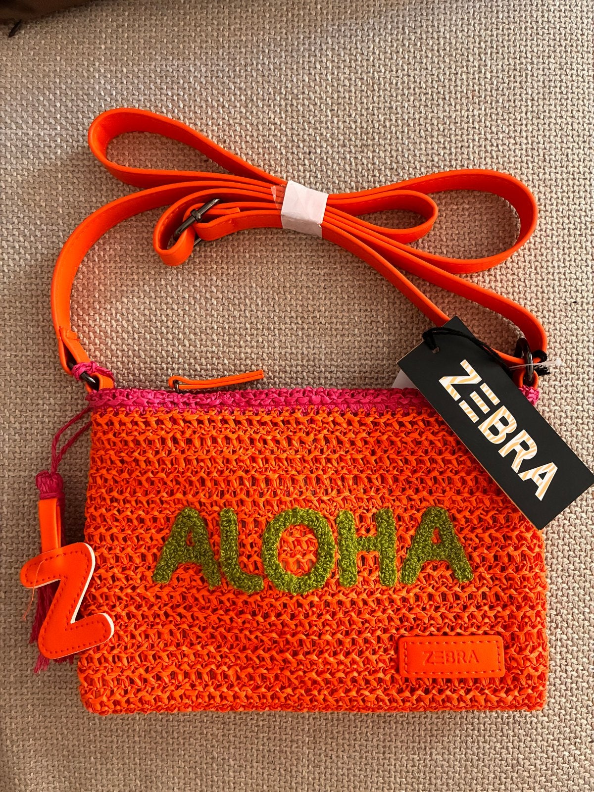 Zebra dames Aloha Schoudertasje Oranje/Roze, Ophalen of Verzenden, Nieuw, Oranje, Schoudertasje