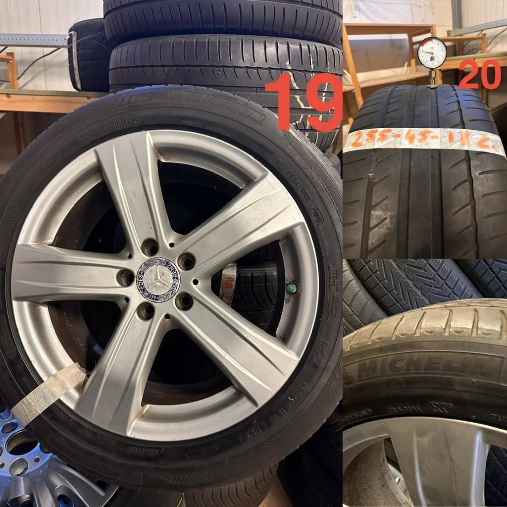 Mercedes ML veglen met winterbanden, Ophalen of Verzenden, 255 mm, Zomerbanden, Velg(en)