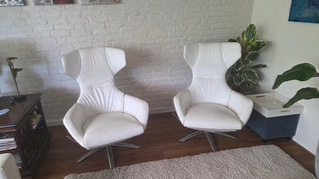Set van 2 Geolux design relax fauteuils, Ophalen, Gebruikt, 75 tot 100 cm, Modern