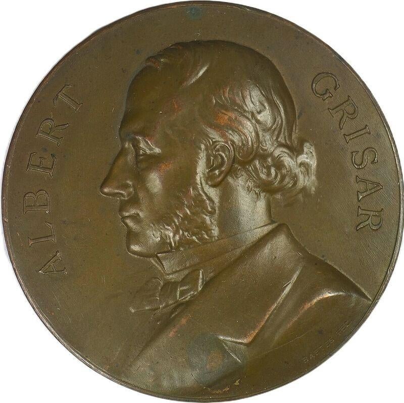 Penning Albert Grisar Koninklijke Schouwburg Antwerpen 1908, Ophalen of Verzenden, Overige materialen, Buitenland