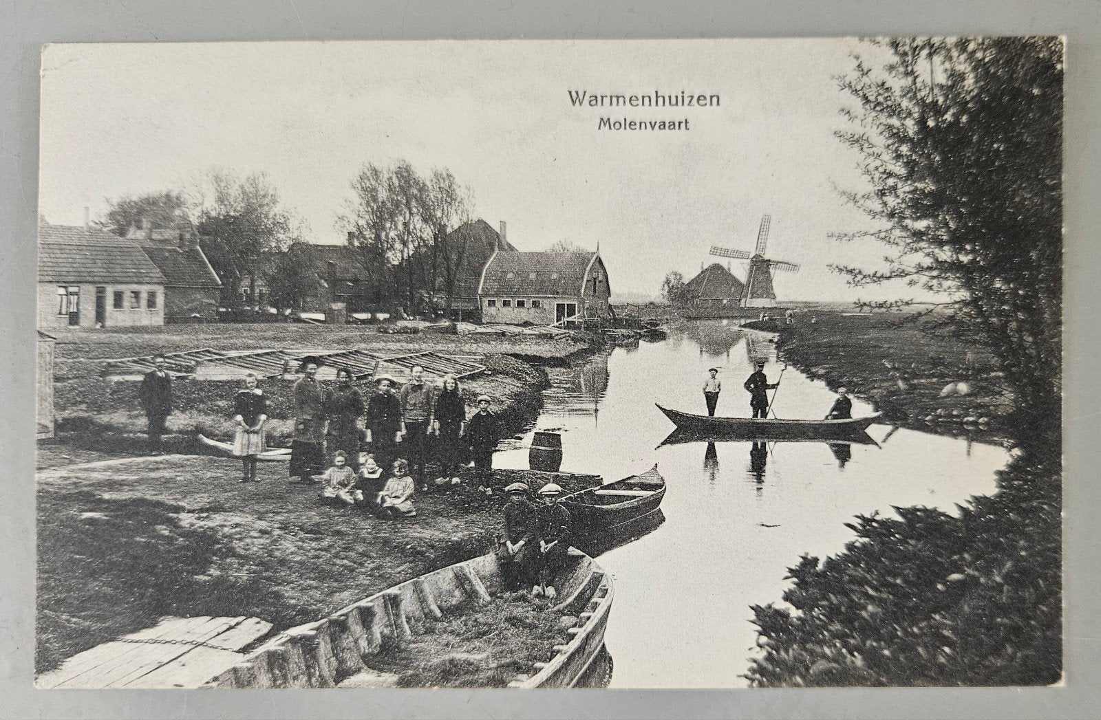 Oude ansichtkaart Warmenhuizen Molenvaart, voor 1920, Ophalen of Verzenden