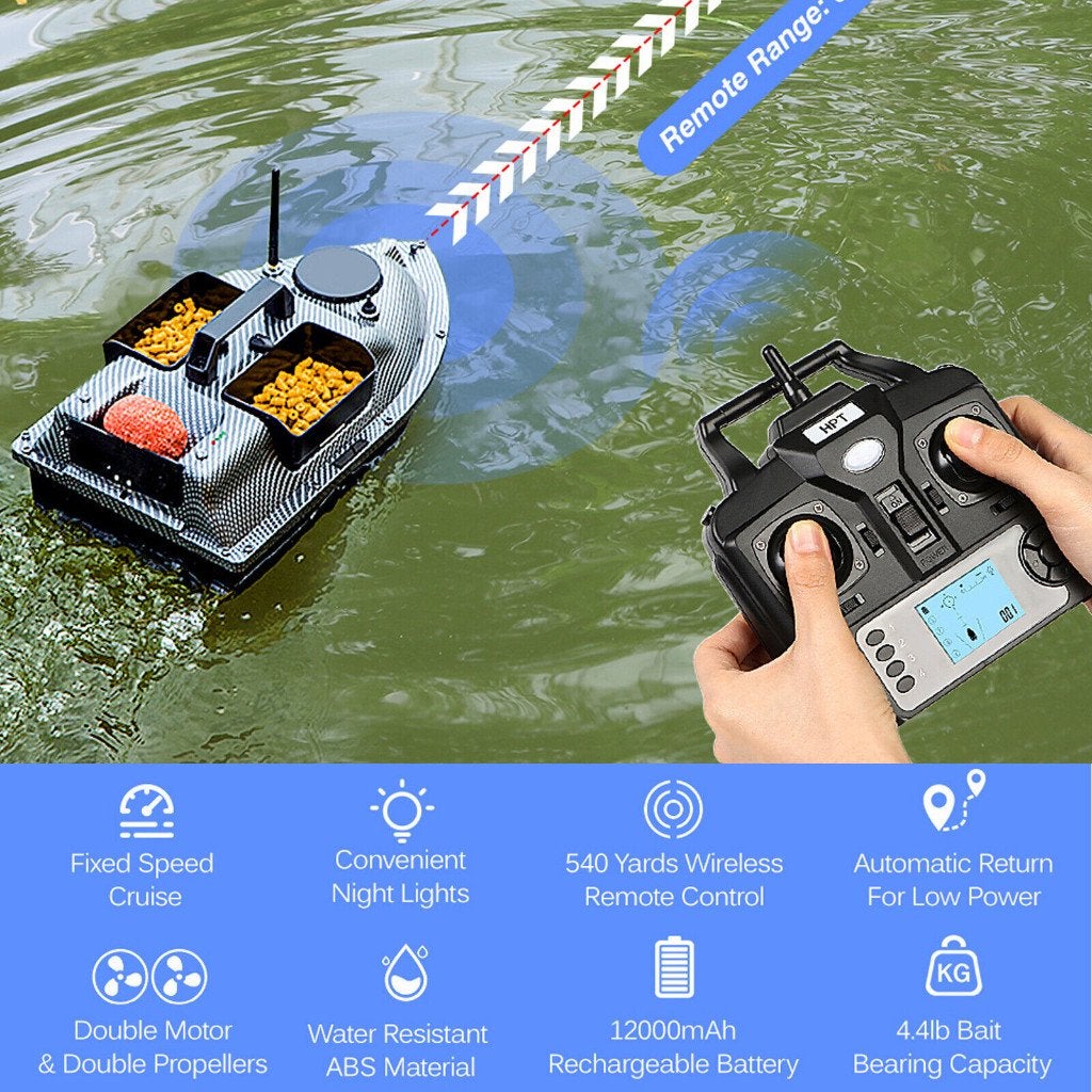 Professionele Voerboot Met GPS Incl. RC. Range 500m. Nieuw!, Ophalen of Verzenden, Nieuw, Overige typen