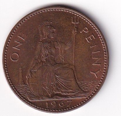 UK Penny 1967  ruim Zeer Fraai, Verzenden, Overige landen, Losse munt