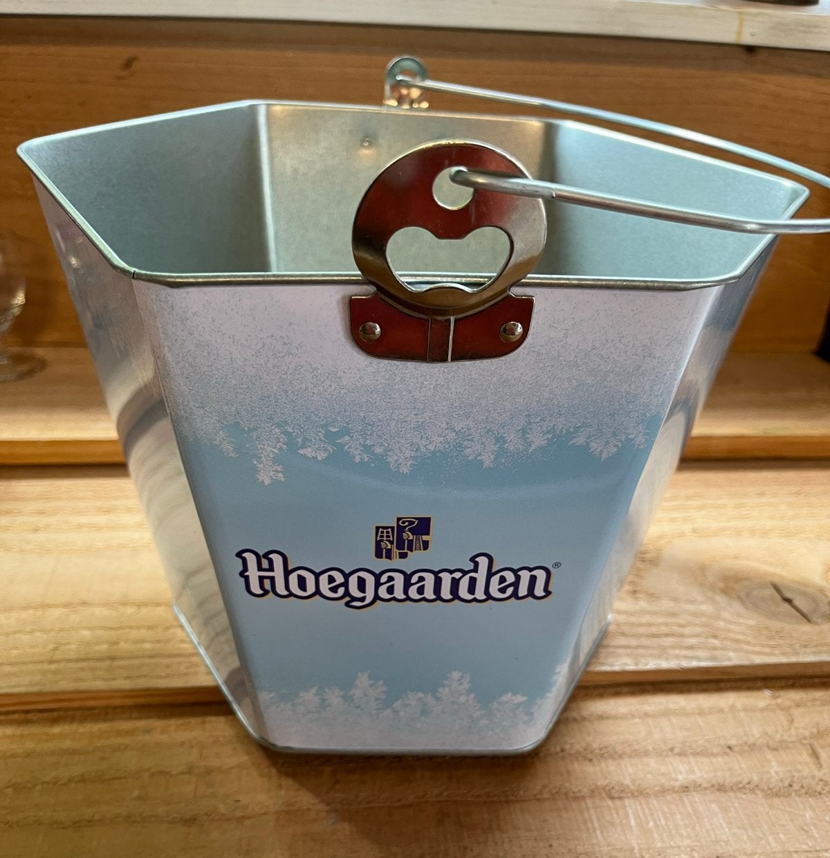 Hoegaarden ijsemmer, Verzamelen, Biermerken, Ophalen of Verzenden, Zo goed als nieuw, Reclamebord, Plaat of Schild, Overige merken