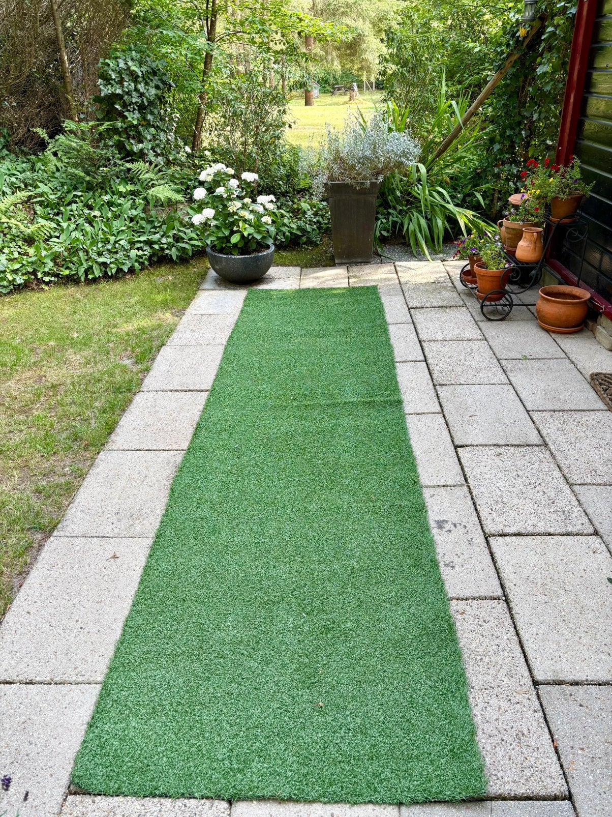 Kunstgras strook te koop 1m x 3,80 m. Ideaal voor balkon, Tuin en Terras, Gras en Kunstgras, Ophalen, Nieuw, Minder dan 10 m²