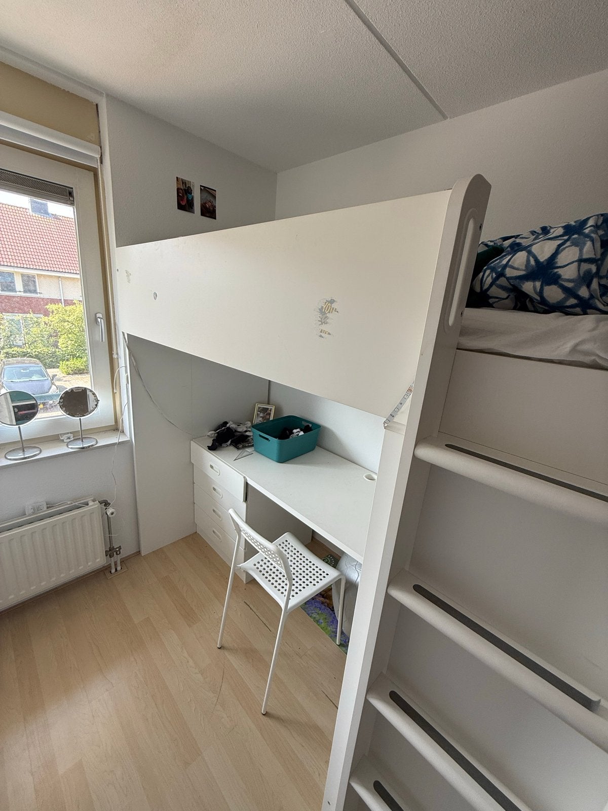 Hoogslaper met bureau en kast, Ikea Stuva, Ophalen, Gebruikt, Eenpersoons, 200 cm