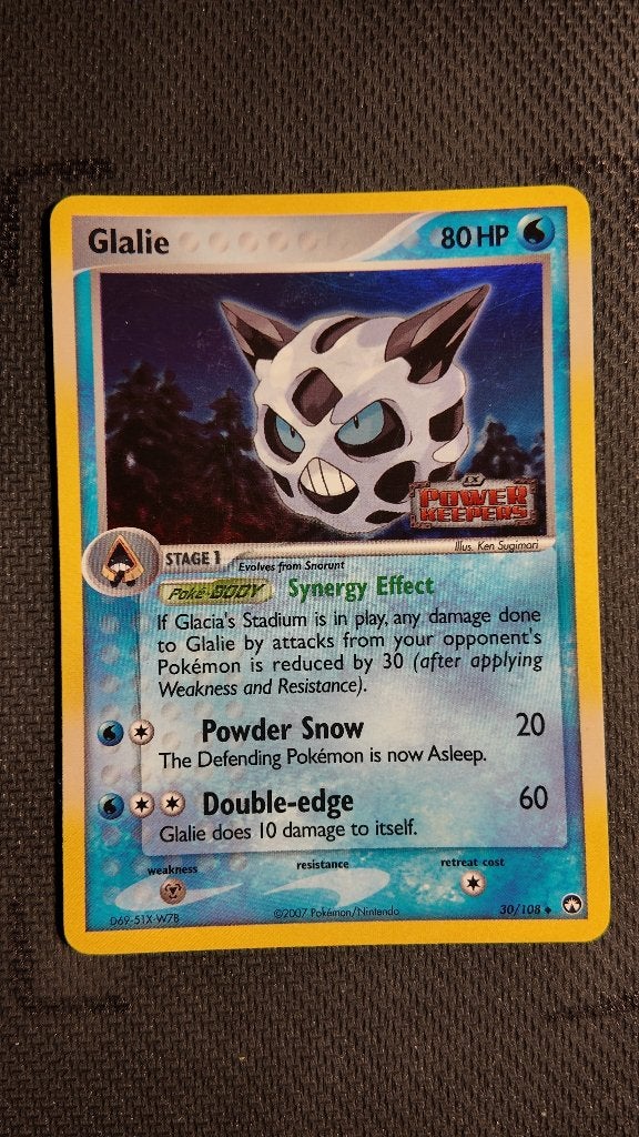 Glalie 30 Power Keepers | Pokemon kaart, Ophalen, Zo goed als nieuw, Losse kaart, Foil