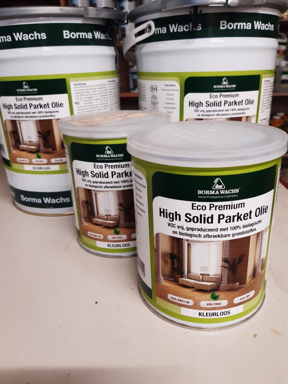 partij kleurloze parketolie, Premium High Solid van Borma