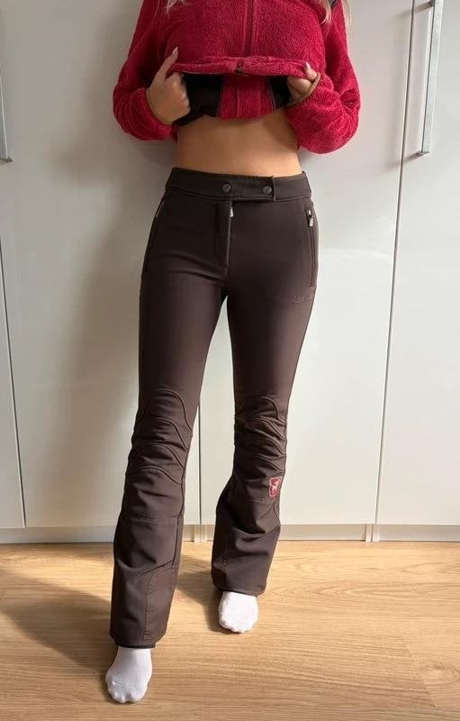 Toni Sailer skibroek shaping softshell donkerbruin 36, Broek, Ophalen of Verzenden, Zo goed als nieuw, Maat 36 (S)