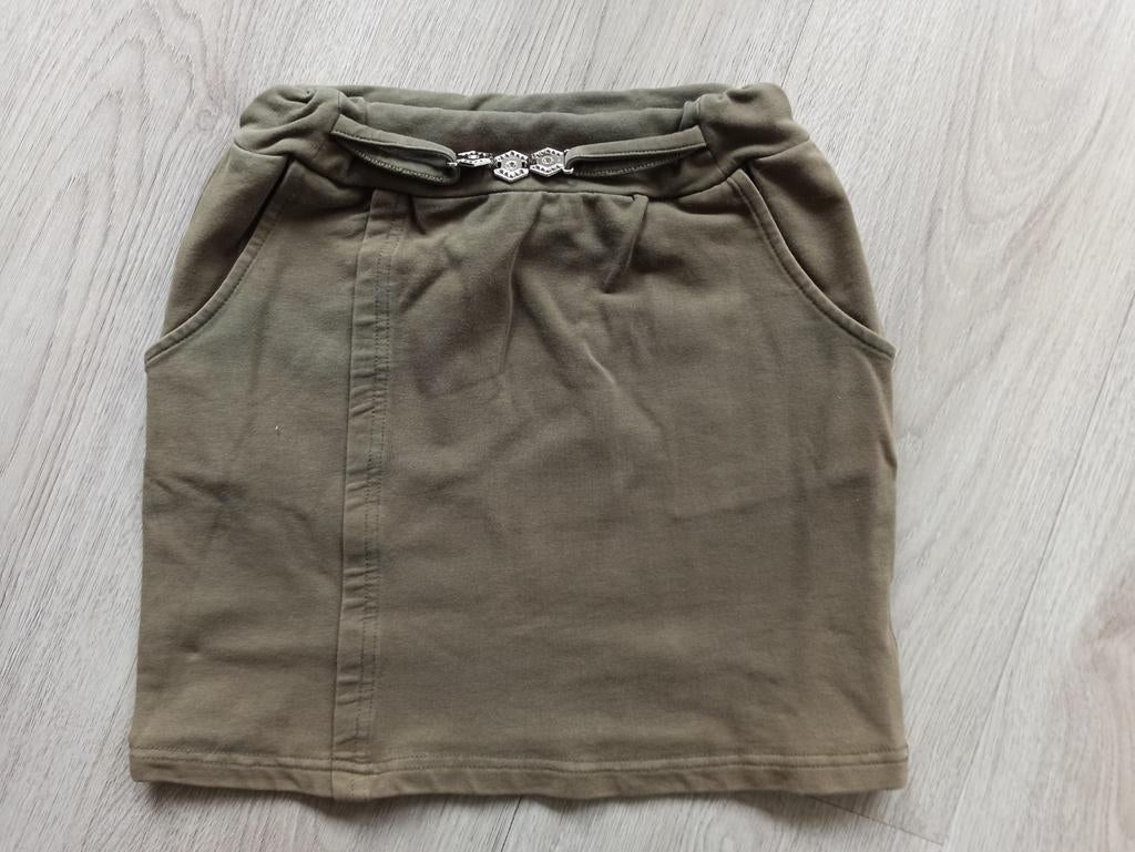 Zero jeans  sweat rokje legergroen134 140, Kinderen en Baby's, Broek, Jongen of Meisje, Ophalen of Verzenden, Zo goed als nieuw