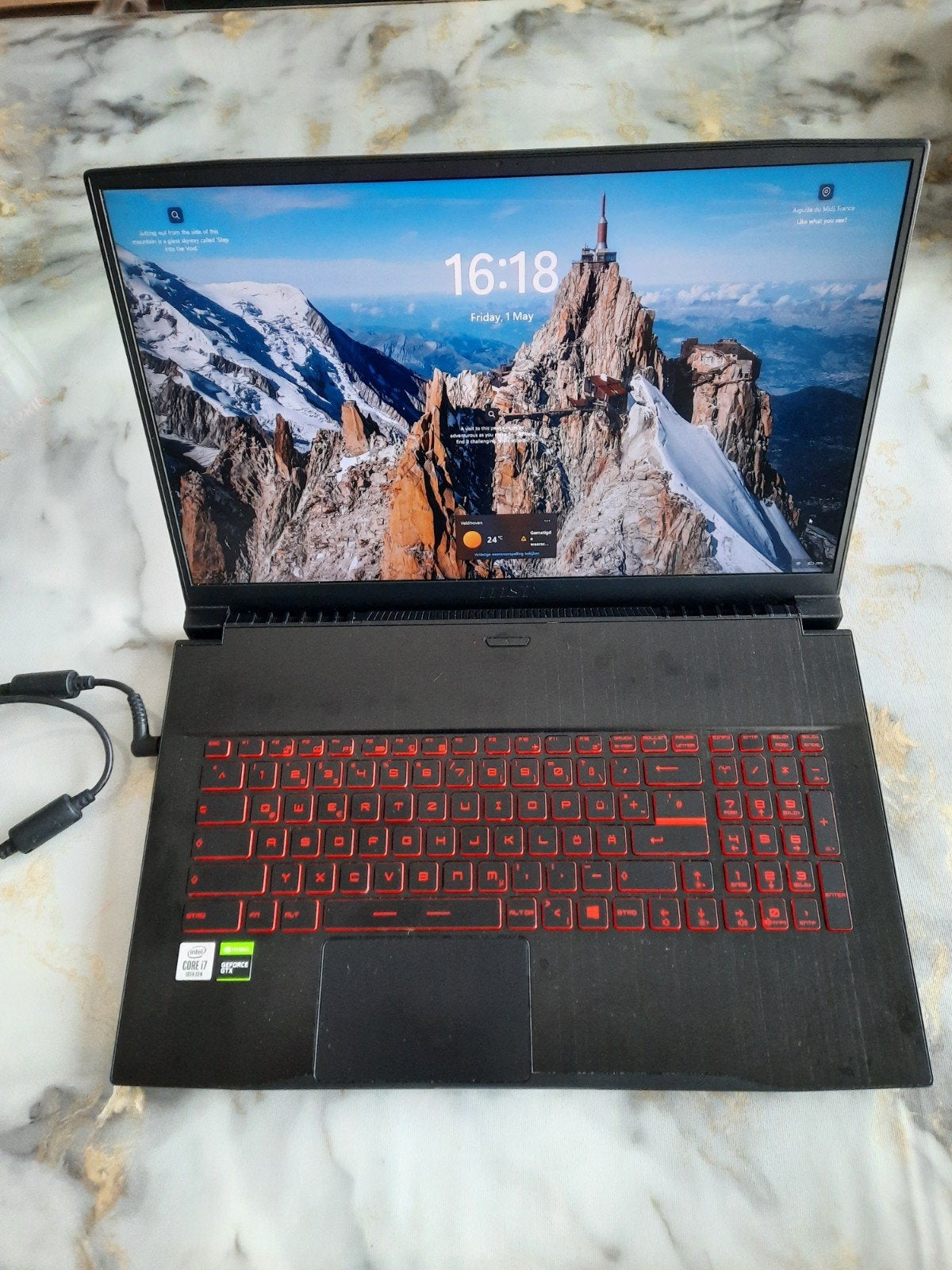 MSI MS-17F3 Gaming Laptop i7 GTX 1660 24GB RAM 17 inch, Computers en Software, Gebruikt, 2 tot 3 Ghz, Qwerty, 477 GB