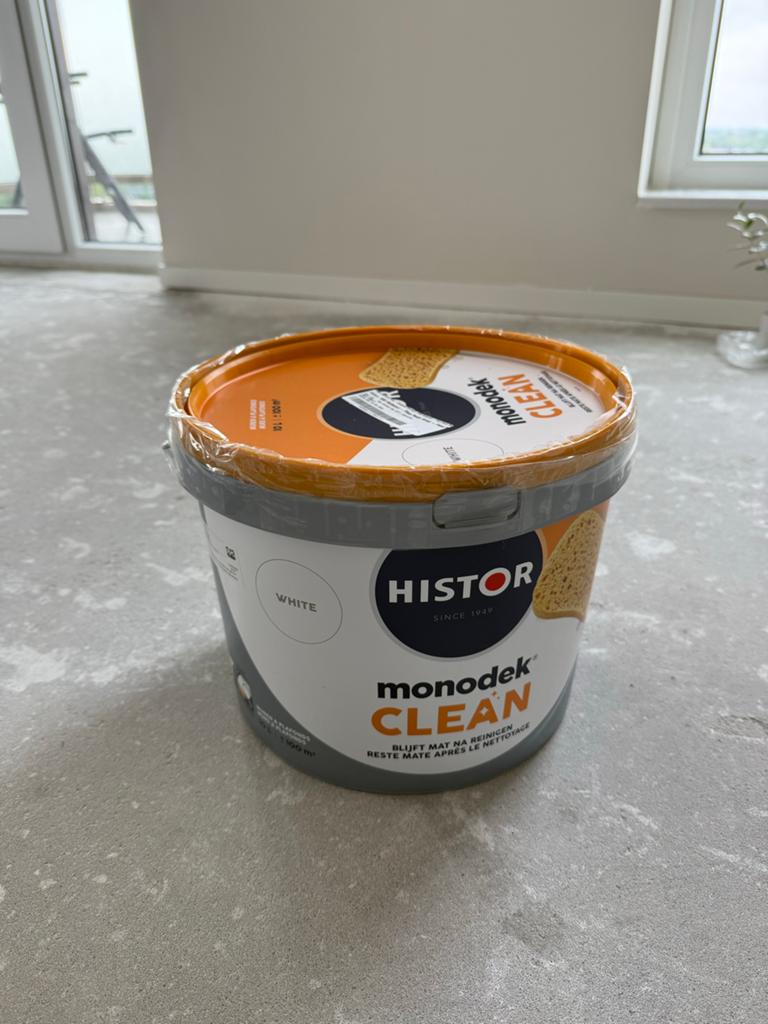 Histor Monodek Clean Wolkenwit Flexa 10L - Nieuw, Ophalen, Wit, Nieuw, Verf