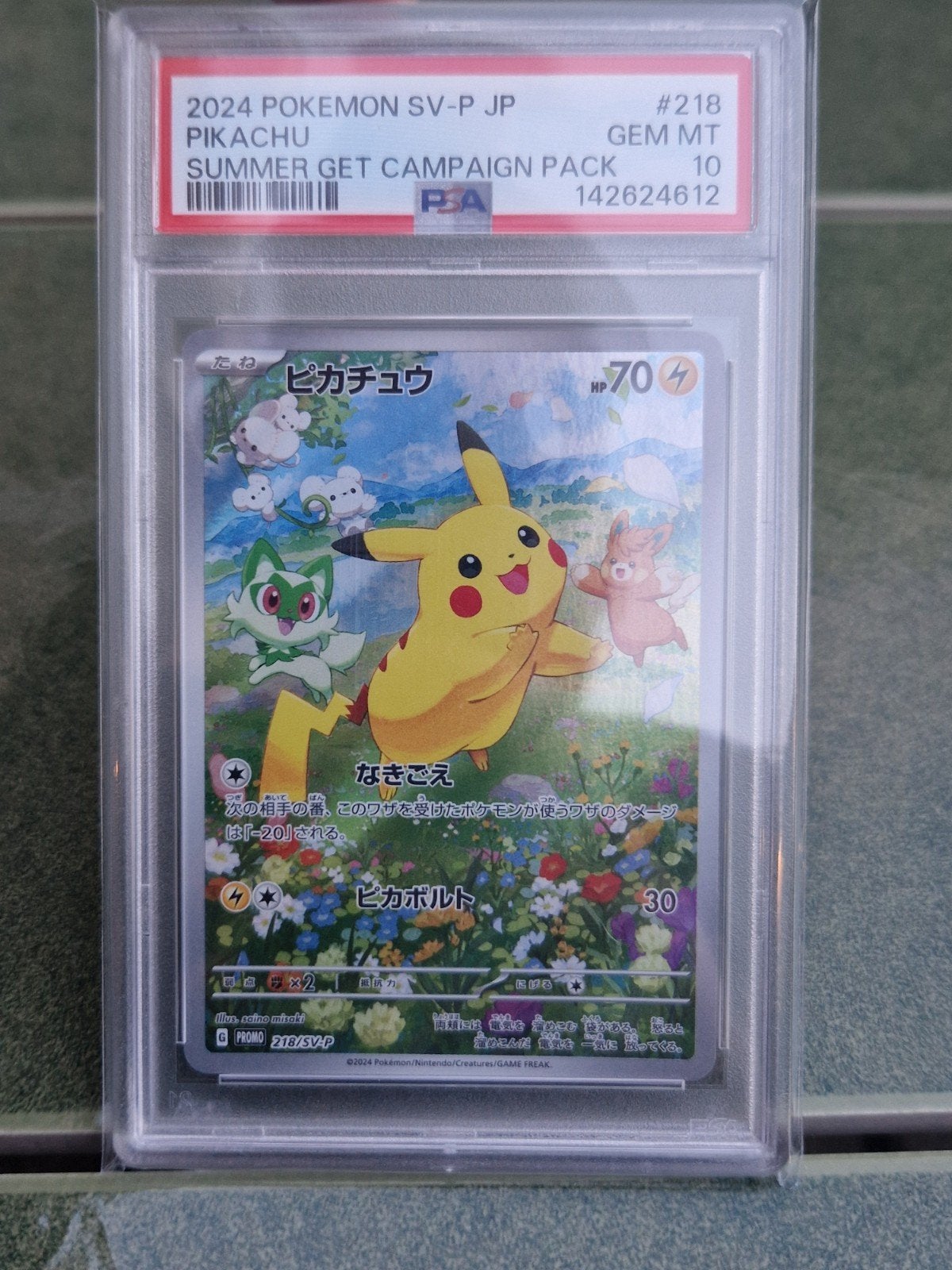 Pikachu #218 Psa10, Ophalen of Verzenden, Zo goed als nieuw