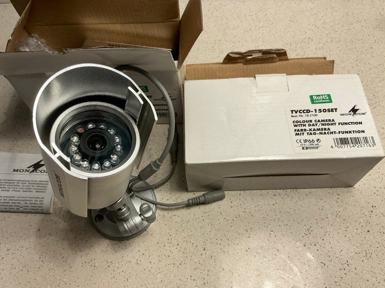 MONACOR TVCCD-150SET, Audio, Tv en Foto, Ophalen of Verzenden, Zo goed als nieuw, Buitencamera