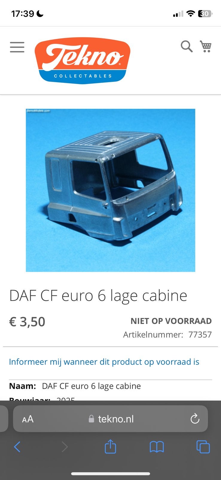 gezocht daf cf lage cabine, Ophalen of Verzenden, Zo goed als nieuw, Bus of Vrachtwagen, Tekno