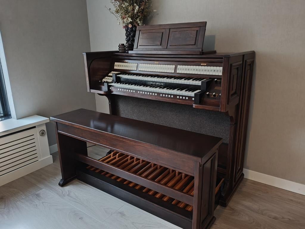 Johannus Sweelinck 20 luxe kast kersenkleur, Muziek en Instrumenten, Ophalen, Gebruikt, 2 klavieren, Orgel