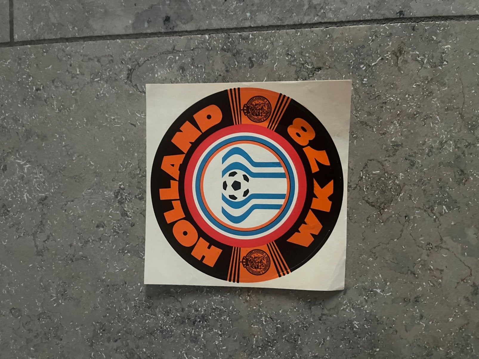 OUDE ORGINELE STICKER HOLLAND WK 78 ARGENTINIË, Ophalen of Verzenden, Zo goed als nieuw, Buitenlandse clubs, Poster, Plaatje of Sticker