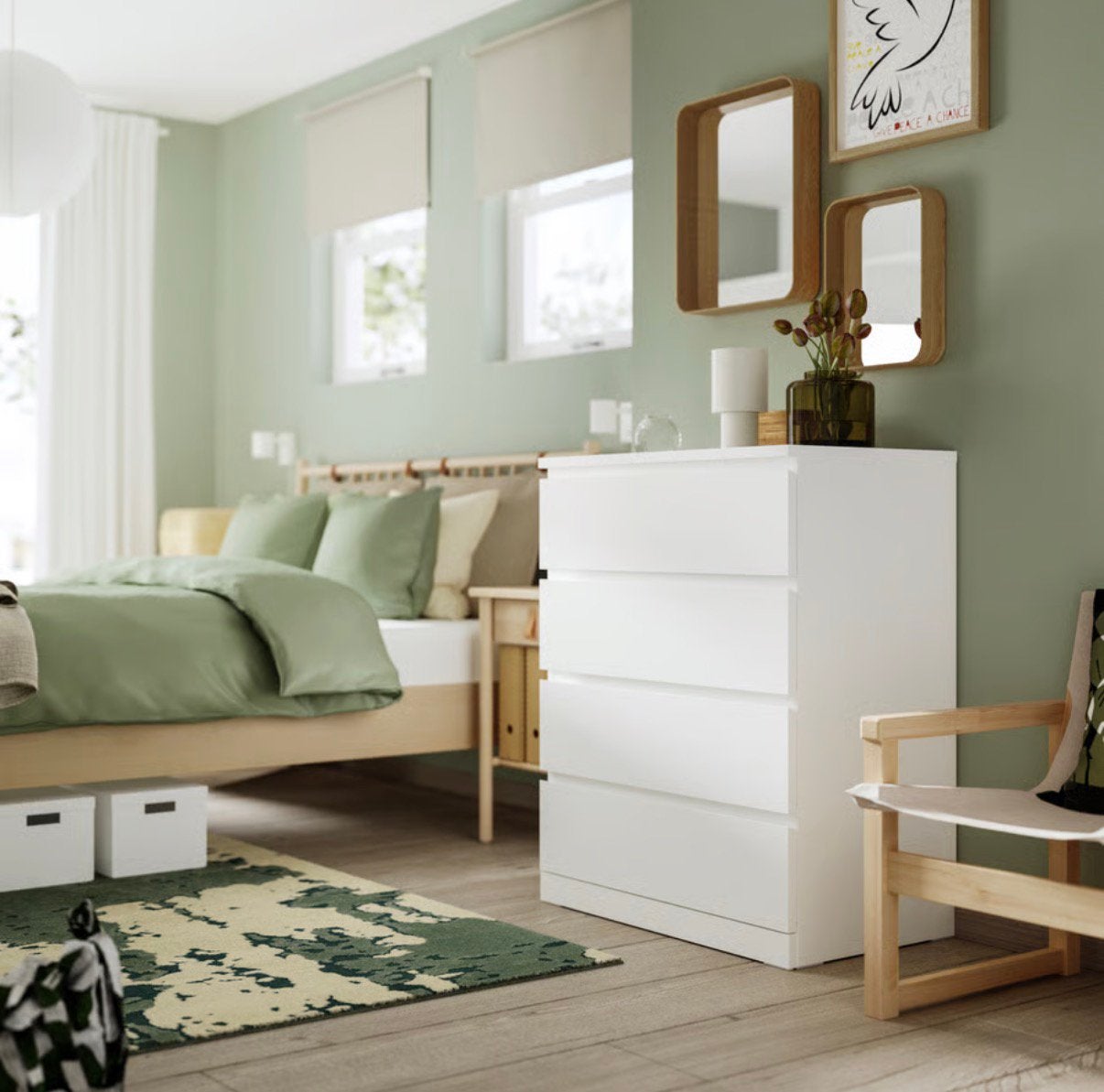 Ikea Malm ladekast, 4 lades, wit, 80x100cm, (NIEUW in doos)., Huis en Inrichting, Ophalen, 50 tot 100 cm, Zo goed als nieuw, Minder dan 100 cm