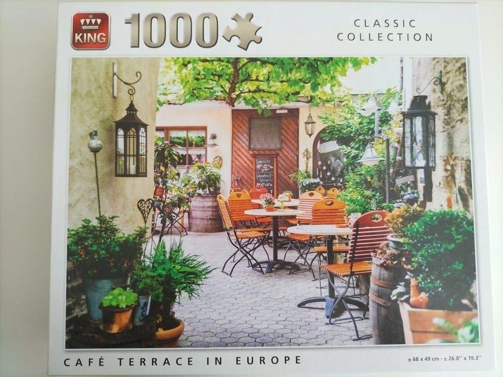 King puzzel (Café Terrace in Europe - Classic collection), Ophalen, 500 t/m 1500 stukjes, Zo goed als nieuw, Legpuzzel
