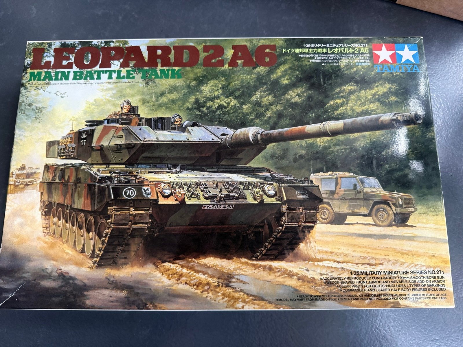 Tamiya Leopard 2 A6 Main Battle Tank Modelbouwkit, Tank, 1:32 tot 1:50, Nieuw, Ophalen of Verzenden