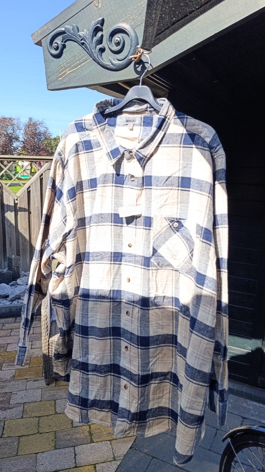 Nieuw Geruit Overhemd 6XL - Identic Plus, Blauw, Nieuw, Ophalen of Verzenden, Overige halswijdtes