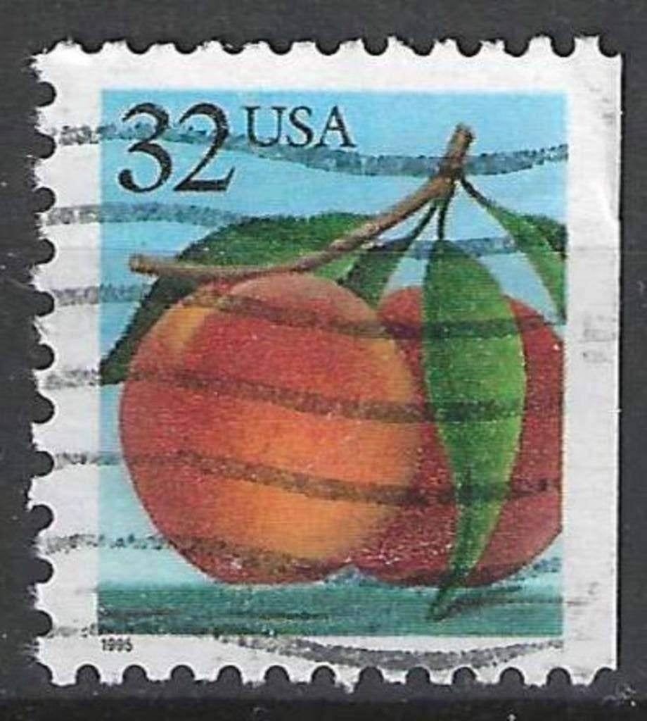USA 1995 - Yvert 2382 - Fruit - Peche  (ST), Verzenden, Gestempeld, Noord-Amerika
