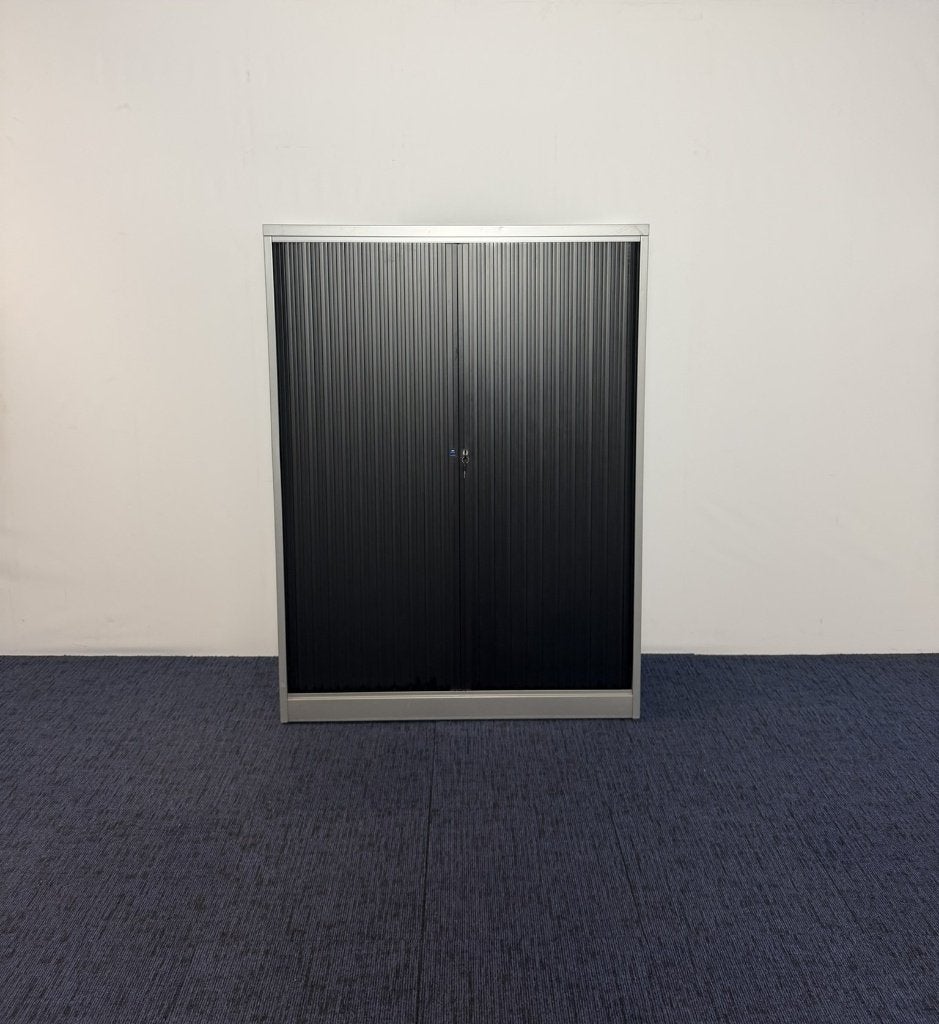 Roldeurkast Mewaf, aluminium/zwart, H 165 x B 120 x D 48 cm., Ophalen, Gebruikt