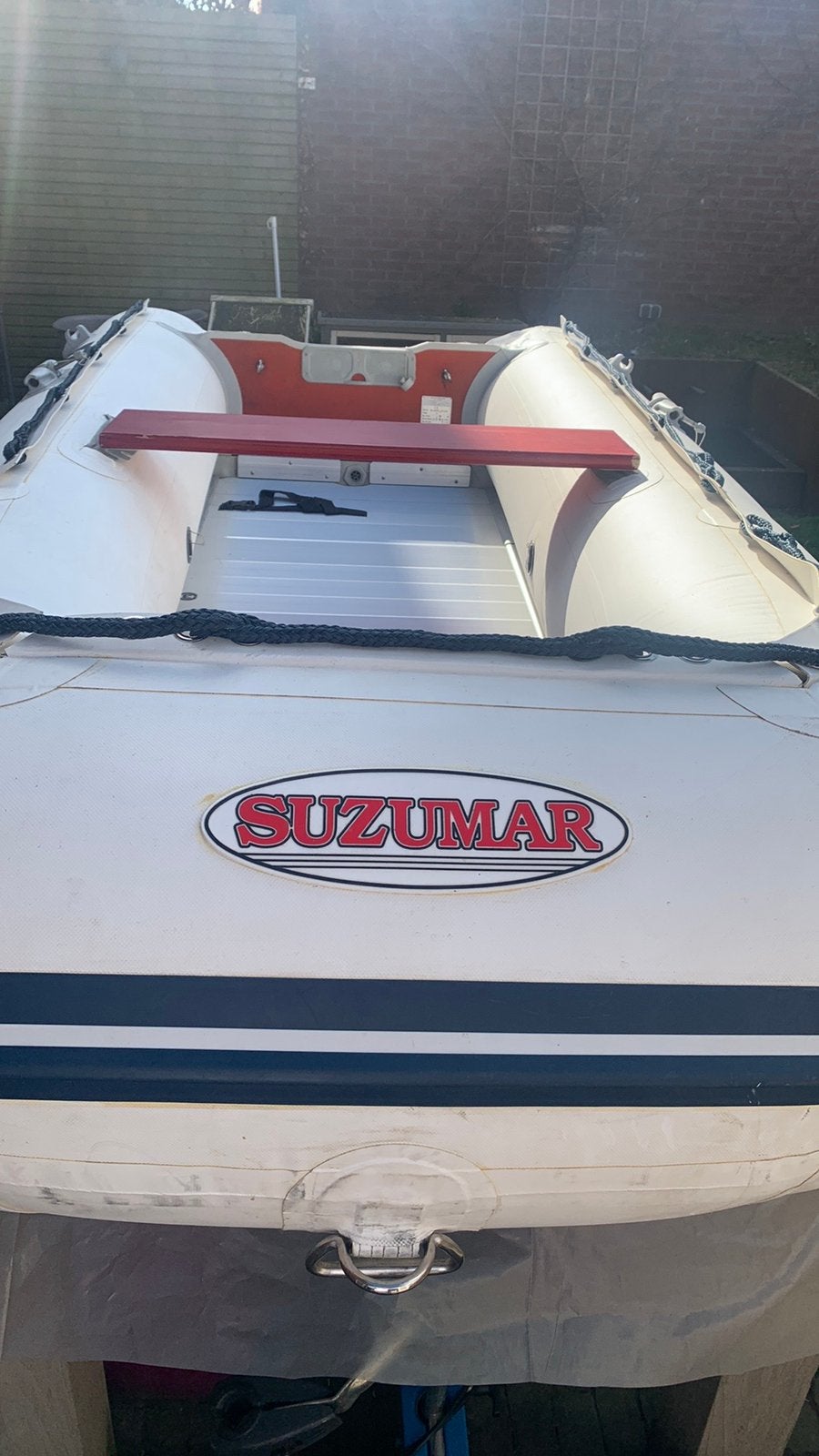 Suzumar DS 320 rubberboot + suzuki 4 pk 4takt, Ophalen, Aluminium, Suzumar, Zo goed als nieuw