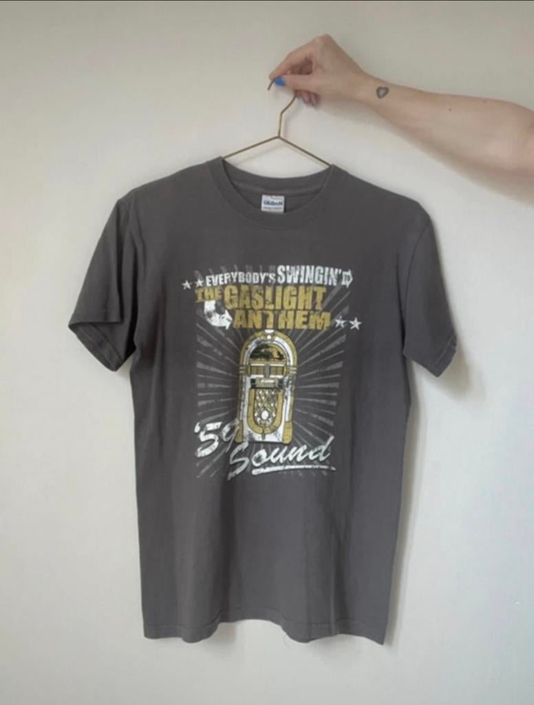 The Gaslight Anthem ‘59 sound shirt, S. Bandshirt collectors, Verzenden, Grijs, Gedragen, Maat 46 (S) of kleiner
