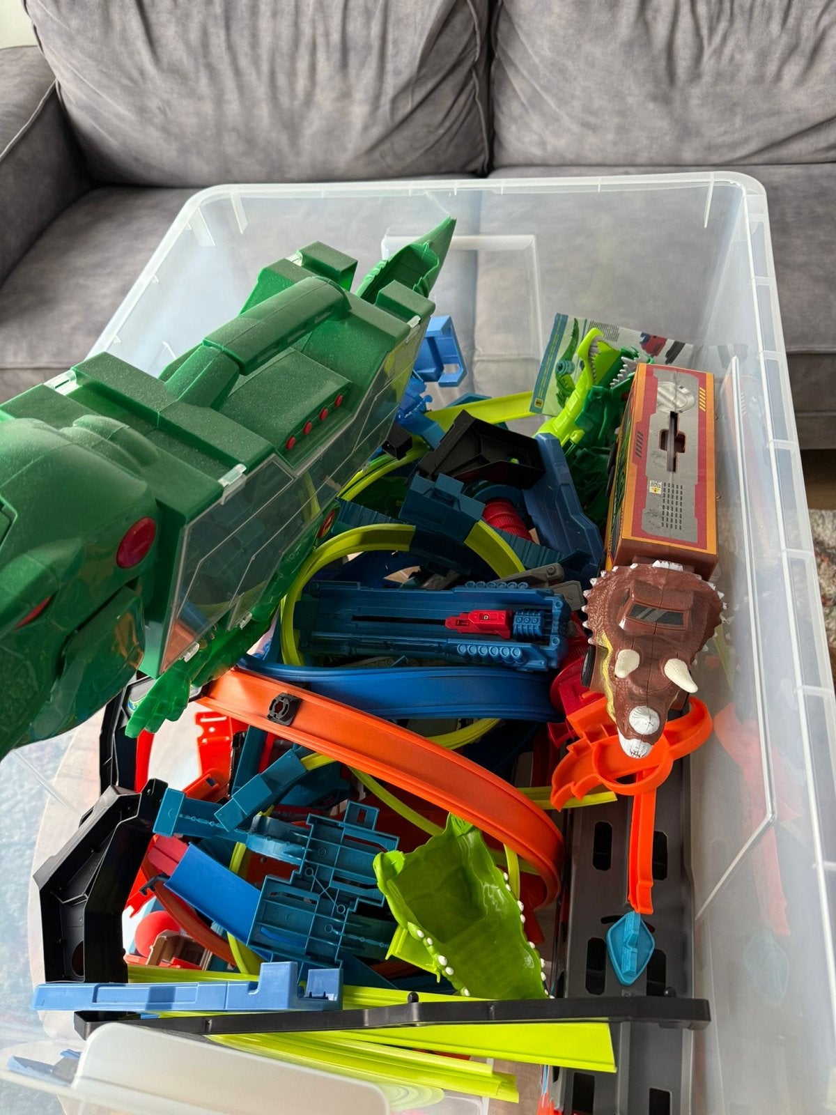 Grote Hot Wheels set incl opbergkist, Ophalen, Hot Wheels, Racebaan, Gebruikt