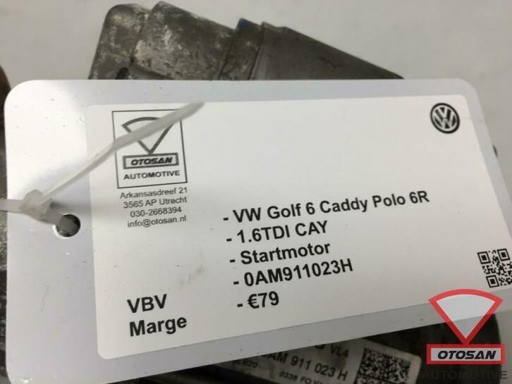 vw golf 6 caddy polo 6r vag startmotor 1.6tdi cay 0am911023h, Auto-onderdelen, Gebruikt, Volkswagen, Volkswagen AG, Berliner Ring 2
38440  Wolfsburg, DE