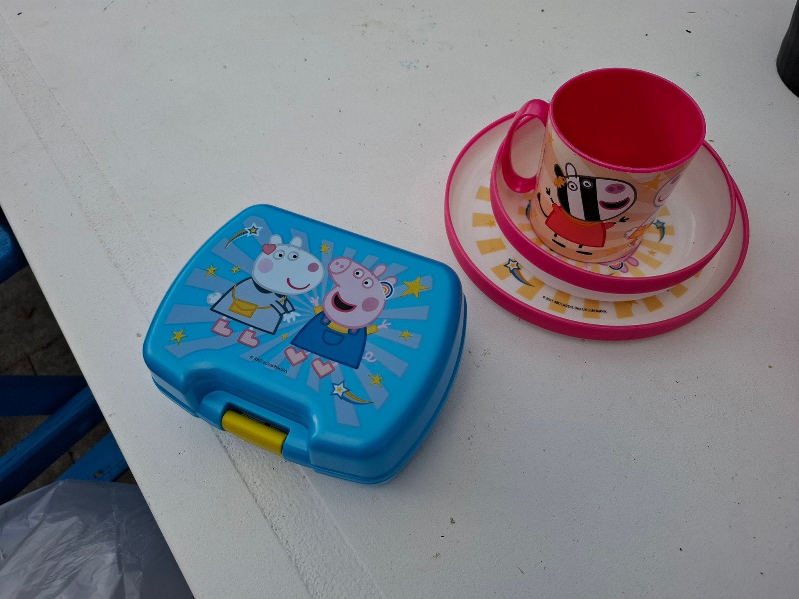 Peppa Pig Broodtrommel en Servies Set, Ophalen