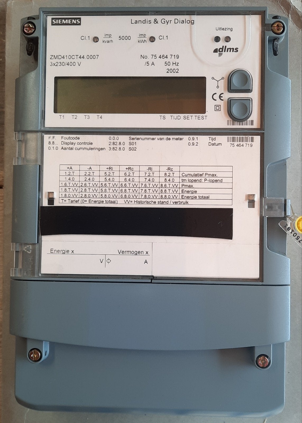 Siemens Landis & Gyr Dialog Digitale Stroommeter / Kwh, Doe-het-zelf en Verbouw, Elektra en Kabels, Ophalen, Nieuw, Overige typen