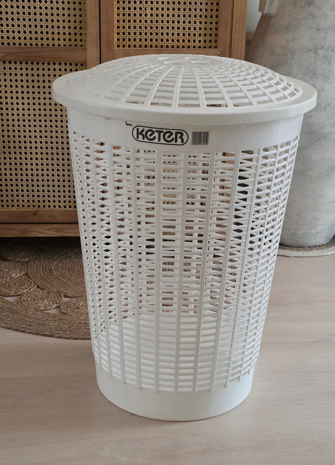Retro / vintage wasmand van Keter (Curver), Ophalen, Wit