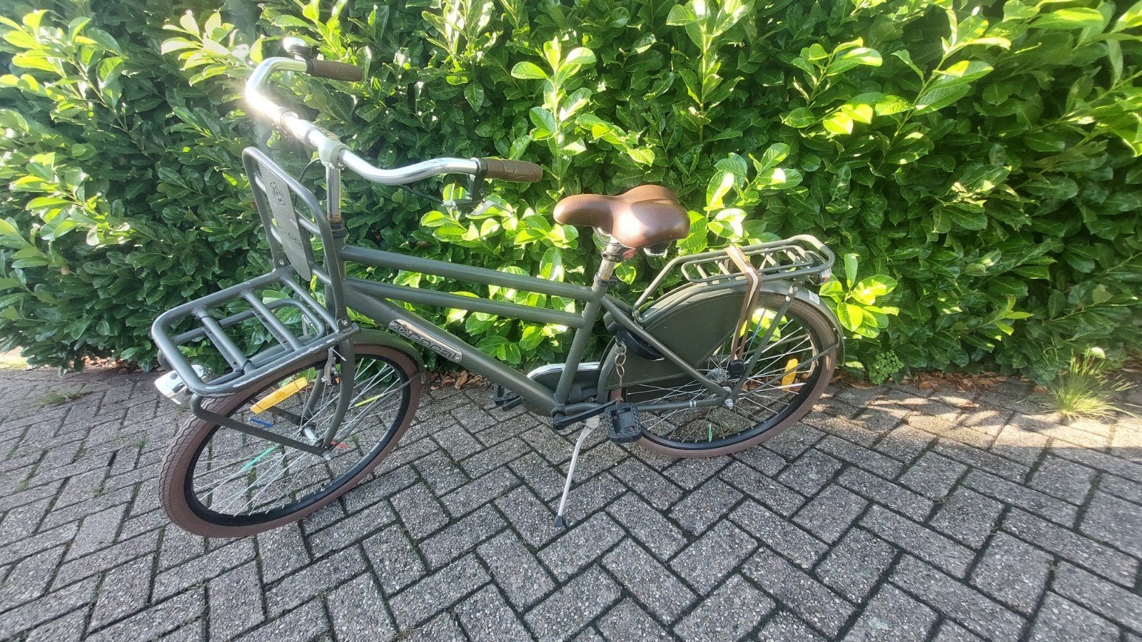 Popal Daily Dutch Basic Transportfiets in olijfgroen 26 inch, Ophalen, Gebruikt, Terugtraprem, Overige merken