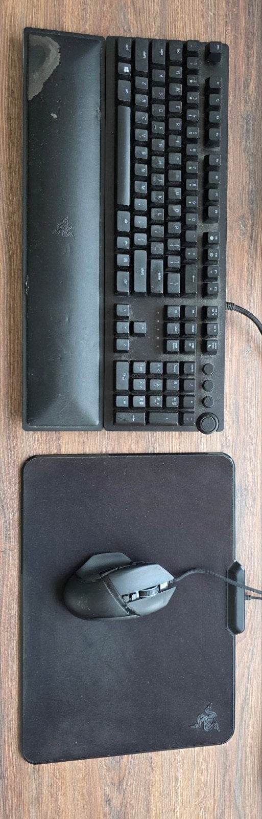 Razer Gaming Set: Huntsman Elite, Basilisk V2, Firefly Cloth, Gebruikt, Ophalen of Verzenden, Razer, Qwerty
