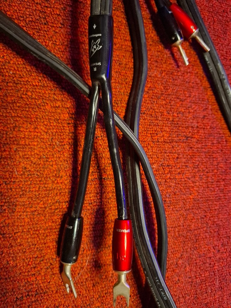 Audioquest Rocket 44 luidsprekerkabel 1 x 3 + 1 x 4 meter, Ophalen of Verzenden, Gebruikt, 2 tot 5 meter, Luidsprekerkabel