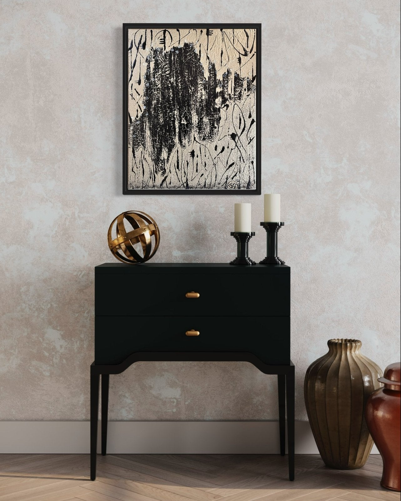 Abstract schilderij ‘Flourish’, Ophalen