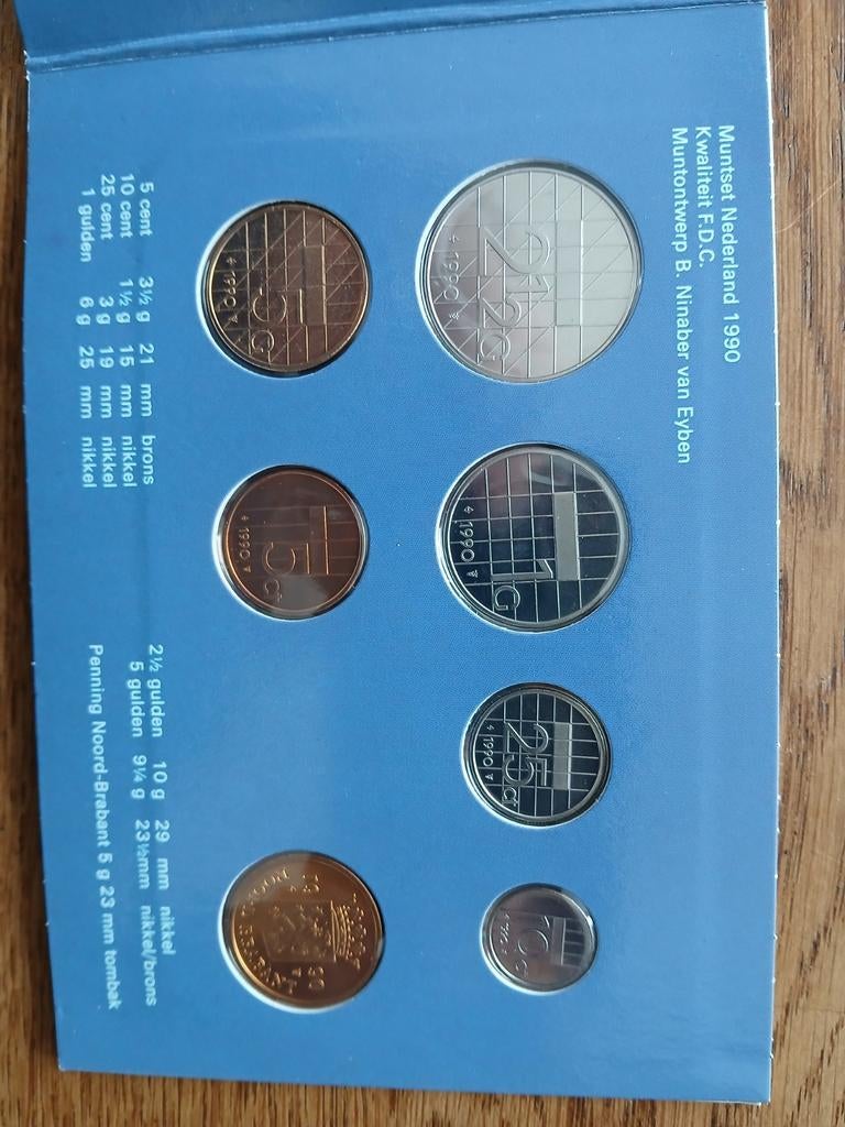 Nederlandse Muntset 1990 F.D.C. - Gulden tijdperk, Ophalen of Verzenden, Koningin Beatrix, Overige waardes, Setje