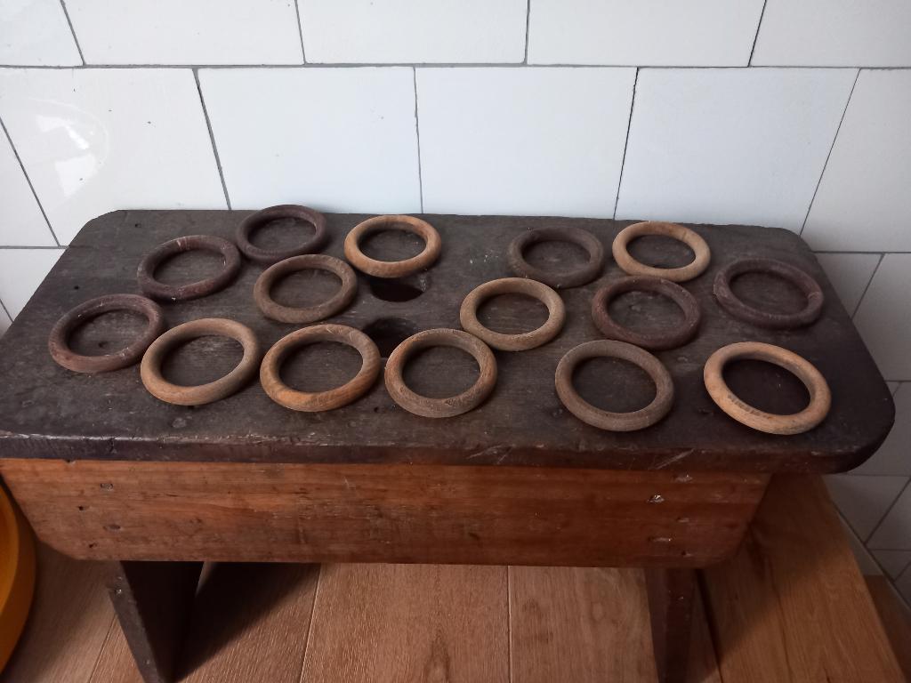 houten ringen + haken, gordijn, macrame, dromenvanger ø 7 cm, Ophalen