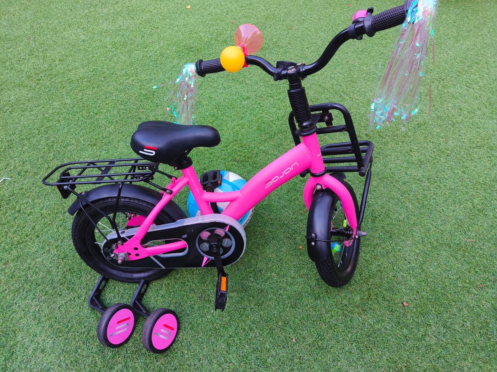 Roze Meisjesfiets 12 inch - Zo goed als nieuw + accessoires!, Ophalen, Zo goed als nieuw, Minder dan 16 inch
