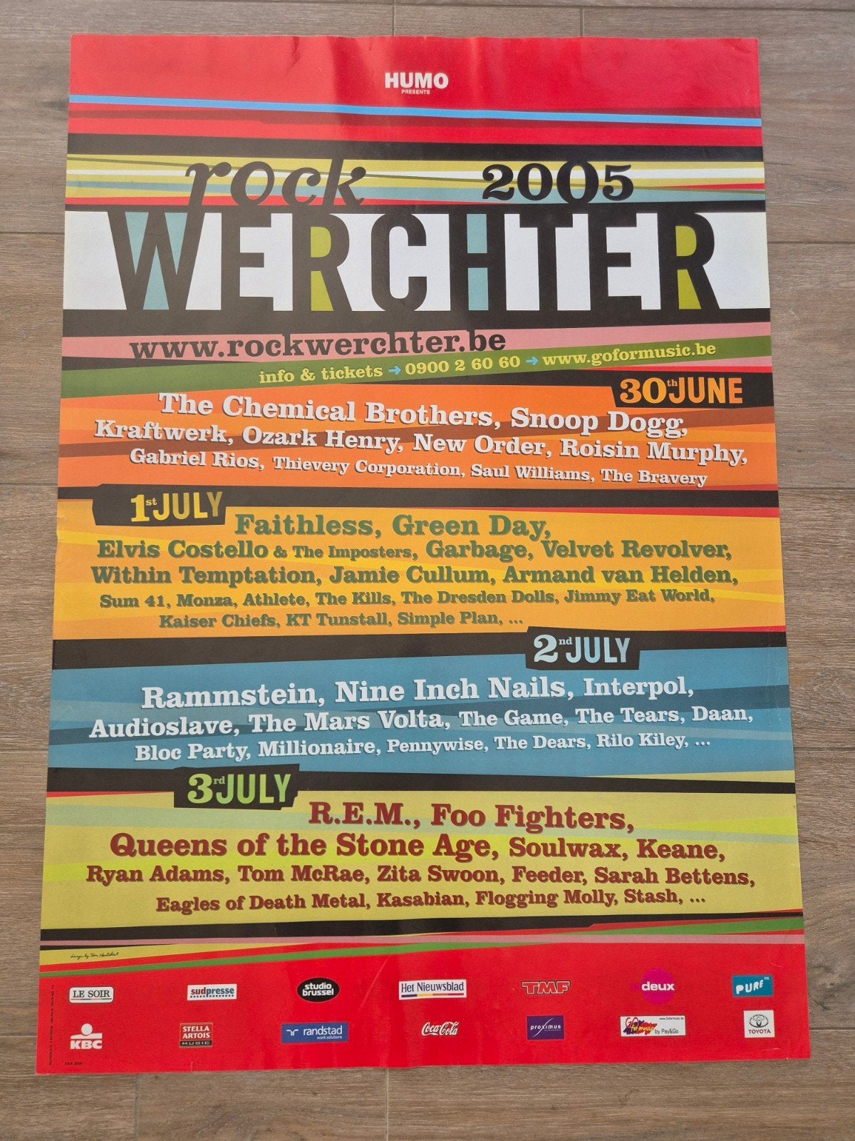 Festivalposter Rock Werchter 2005, Ophalen of Verzenden, Zo goed als nieuw, Muziek