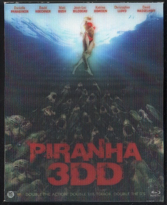 VERKOCHT Piranha 3DD (Piranha 3D 2)3D+2D 3DSLIPCOVER BRLEES!, Cd's en Dvd's, Blu-ray, Vanaf 16 jaar, Nederlands, Film, Met slipcover/slipcase